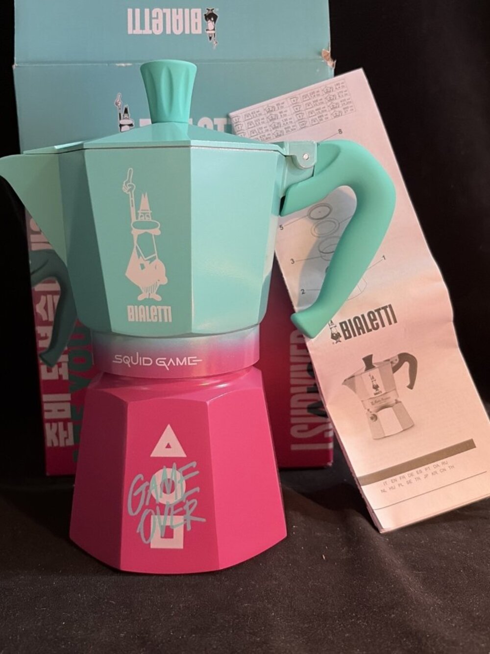 BIALETTI Moka Express Squid Game Edition 6-Cup Stovetop Espresso Coffee Maker